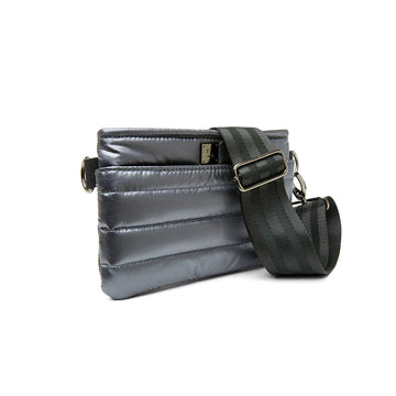 ★TOUT Y EST★ Solid crossbody bag with attached strap CLDMB Think Royln Pearl Grey Crossbody, Belt / Waist Bag– Pink Dot