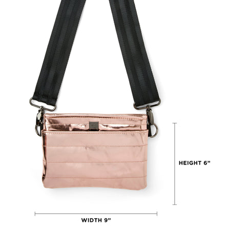 Bum Bag | Rose Gold Mirror Crossbody / Belt Bag-Accessories > Handbags > Compact Crossbody-Pink Dot Styles