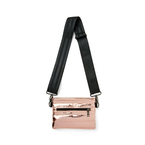 Bum Bag | Rose Gold Mirror Crossbody / Belt Bag-Accessories > Handbags > Compact Crossbody-Pink Dot Styles