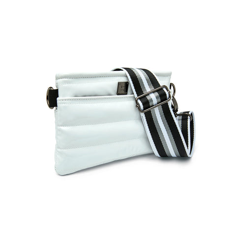 Bum Bag | White Patent Crossbody ('24) / Belt Bag-Accessories > Handbags > Compact Crossbody-Pink Dot Styles