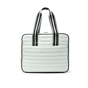 Designer Tennis Bags for Women Think Royln White Patent Pink Dot Styles