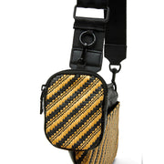 Think Royln-Downtown | Dune Raffia + Pearl Black Medium Crossbody-Pink Dot Styles