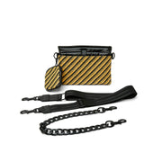 Think Royln-Downtown | Dune Raffia + Pearl Black Medium Crossbody-Pink Dot Styles
