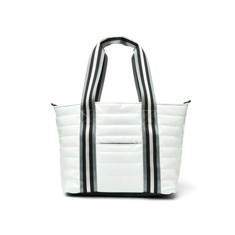 Jr. Wingman | White Patent - Medium Tote-Accessories > Handbags > Totes-Pink Dot Styles