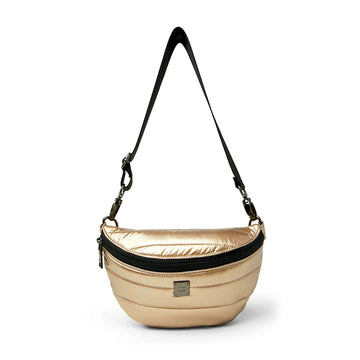 Think Royln Pearl Cashmere Compact Quilted Puffer Sling Belt Bag Shining Star Pink Dot Styles