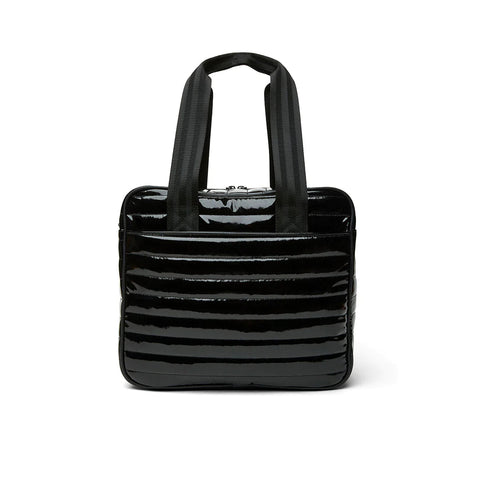 Think Royln-Sporty Spice | Black Patent Pickleball Bag-Pink Dot Styles