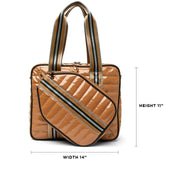 Think Royln-Sporty Spice | Dark Nude Patent Pickleball Bag-Pink Dot Styles