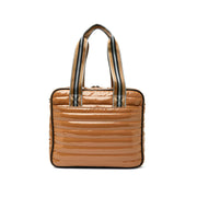 Think Royln-Sporty Spice | Dark Nude Patent Pickleball Bag-Pink Dot Styles