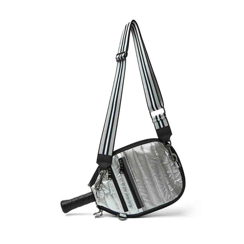 Think Royln-Sporty Spice | Pearl Silver Pickleball Bag-Pink Dot Styles