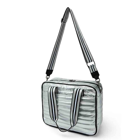 Think Royln-Sporty Spice | Pearl Silver Pickleball Bag-Pink Dot Styles