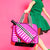 Think Royln-Sporty Spice | Sizzling Pink Patent Pickleball Bag-Pink Dot Styles