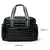 The Voyager | Black Toscana Travel Bag-Accessories > Handbags > Totes-Pink Dot Styles