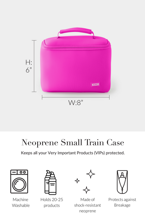 Kusshi-Kusshi Small Train Case: Hot Pink-Pink Dot Styles