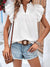 White Textured Top-Apparel > Womens > Tops > Shirts-Pink Dot Styles