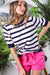 Navy Stripe Sweater-Apparel > Womens > Tops > Shirts-Pink Dot Styles