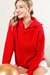 Red Sweater with Zipper-Apparel > Womens > Tops > Sweaters-Pink Dot Styles