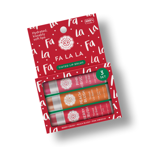 Fa La La Tinted Lip Balm Set Of 3-Pink Dot Styles