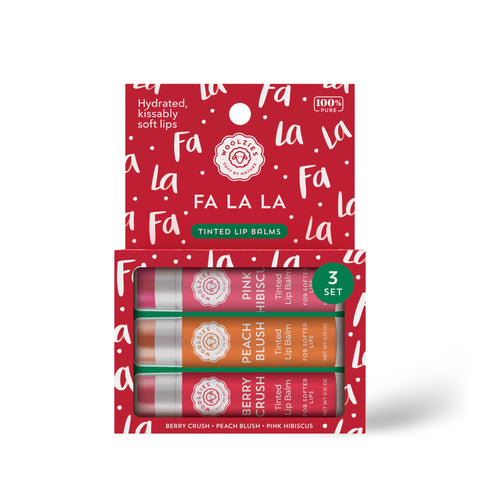 Fa La La Tinted Lip Balm Set Of 3-Pink Dot Styles